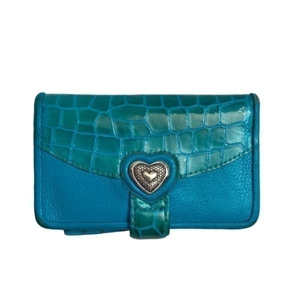 Brighton bright blue compact wallet rare color